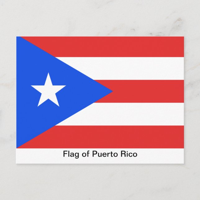 Puerto Rico Flag Postcard (Front)
