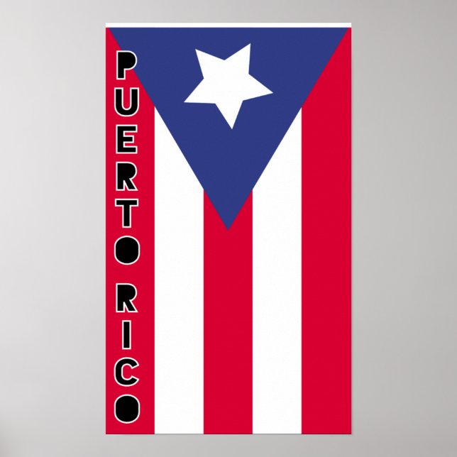 Puerto Rico Flag Poster (Front)