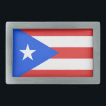 Puerto Rico Flag Rectangular Belt Buckle<br><div class="desc">The flags of Puerto Rico represent and symbolise the island and people of Puerto Rico. The most commonly used flags of Puerto Rico are the current flag, which represents the people of the commonwealth of Puerto Rico; municipal flags, which represent the different regions of the island; political flags, which represent...</div>