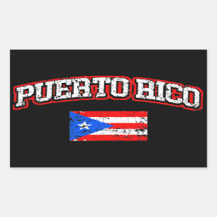 Puerto Rico  Flag Rectangular Sticker