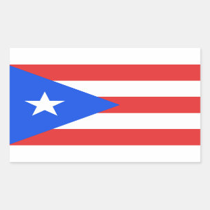 Puerto Rico Flag Rectangular Sticker