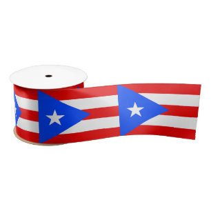Puerto Rico Flag Satin Ribbon