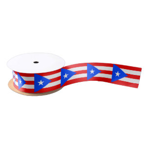 Puerto Rico Flag Satin Ribbon