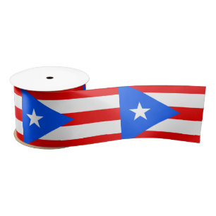 Puerto Rico Flag Satin Ribbon