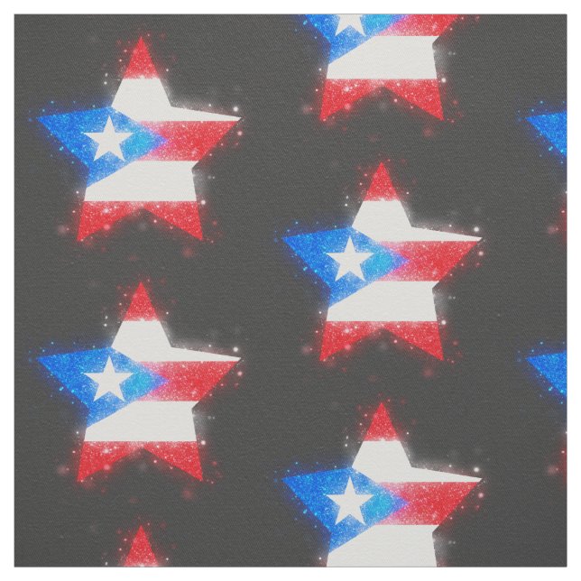 Puerto Rico Flag Shining Fabric (Swatch)