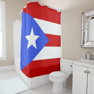 Puerto Rico flag Shower Curtain