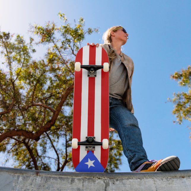 Puerto Rico flag Skateboard (Outdoor 1)
