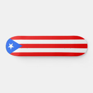 Puerto Rico Flag Skateboard
