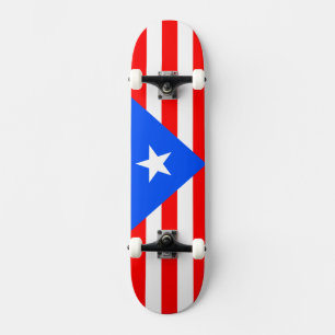 Puerto Rico Flag Skateboard