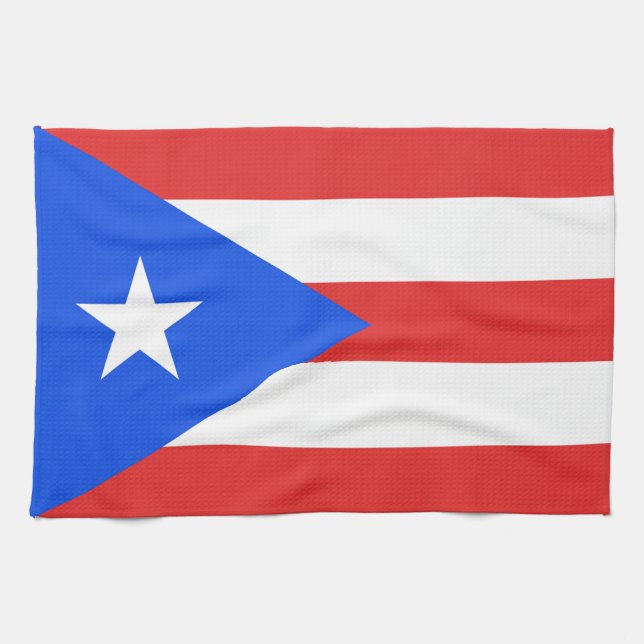 Puerto Rico Flag Tea Towel (Horizontal)