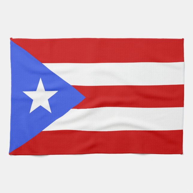 Puerto Rico flag Tea Towel (Horizontal)