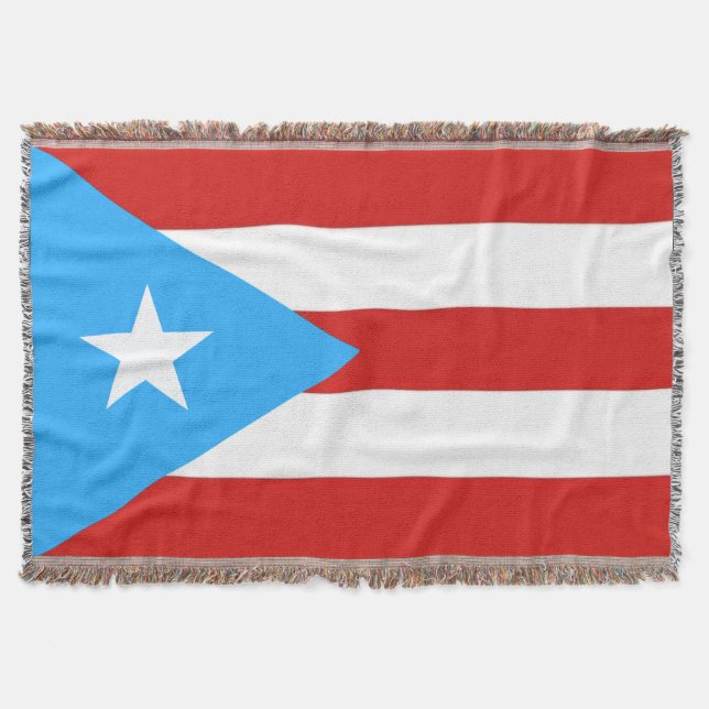 Puerto Rico Flag Throw Blanket (Front)