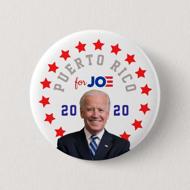 PUERTO RICO for Joe Biden President Election 2020 6 Cm Round Badge (Front)