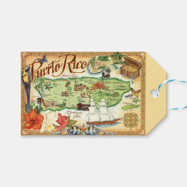Puerto Rico Gift Tag (Front (Horizontal))