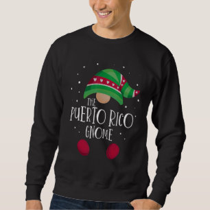 Puerto Rico Gnome Family Matching Christmas Pajama Sweatshirt