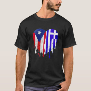 Puerto Rico Guatemala Flag Heart Grown Patriot Cou T-Shirt