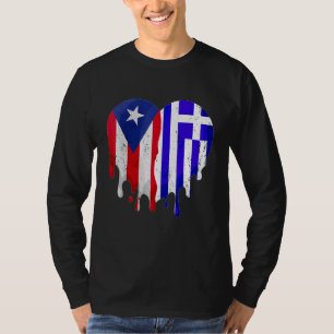 Puerto Rico Guatemala Flag Heart Grown Patriot Cou T-Shirt