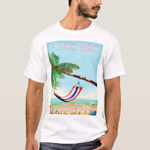 Puerto Rico Hammock travel poster T-Shirt