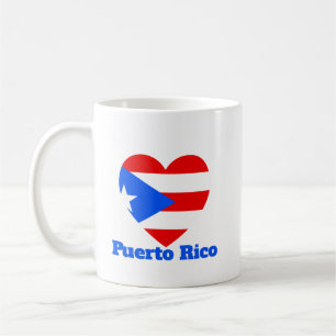 Puerto Rico Heart Flag Coffee Mug