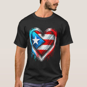 Puerto Rico Heart Puerto Rican Flag  T-Shirt