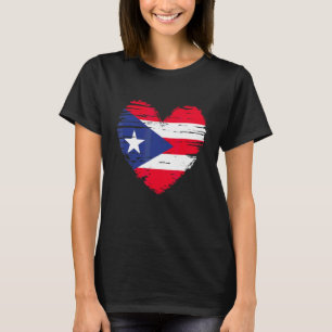 Puerto Rico Heart Puerto Rico Flag Puerto Rico Pri T-Shirt