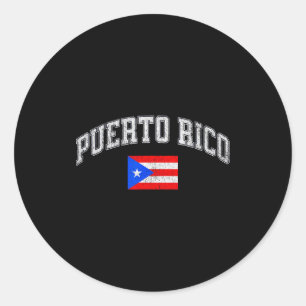 Puerto Rico Hispanic Heritage Puerto Rican Flag Bo Classic Round Sticker