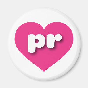 Puerto Rico hot pink heart - I love pr Magnet