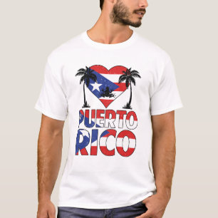 Puerto Rico I Love Puerto Rico Flag Women Men Kids T-Shirt
