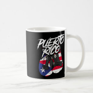 Puerto Rico In Boxing Gloves - Hispanic Boxing Fig Coffee Mug