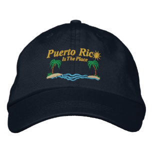 Puerto Rico Is The Place Embroidered Hat