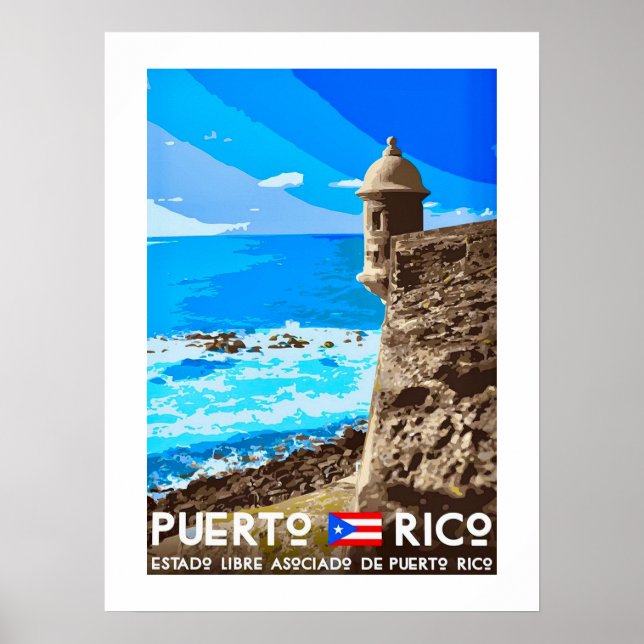 Puerto Rico Island Poster Print (Front)