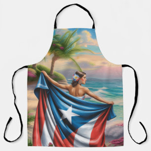 Puerto Rico Island Woman Apron