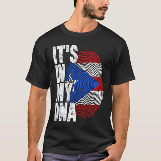 Puerto Rico It's In My DNA  For Men Flag Puerto Ri T-Shirt (Front)