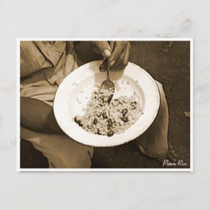 Puerto Rico Jíbaro Rice and Beans 1938 Vintage Postcard