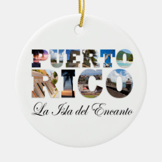 Puerto Rico La Isla Del Encanto Montage Ornament
