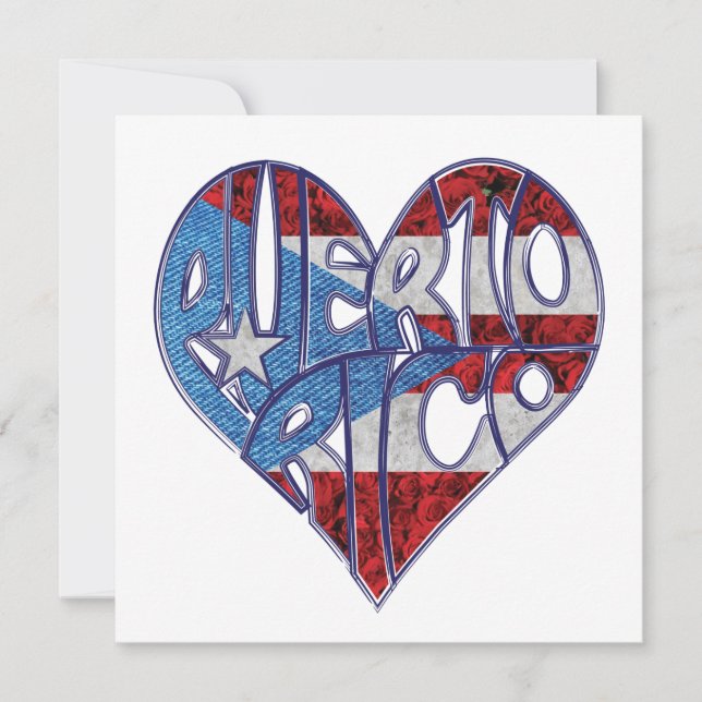 Puerto Rico Love Greeting Card (Front)