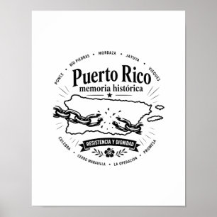 Puerto Rico Memoria Histórica Resistance Poster