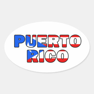 Puerto Rico Oval Sticker