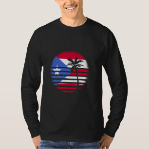 Puerto Rico Palms Flag Boricua Puerto Rican Roots T-Shirt