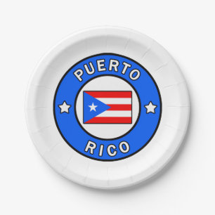 Puerto Rico Paper Plate