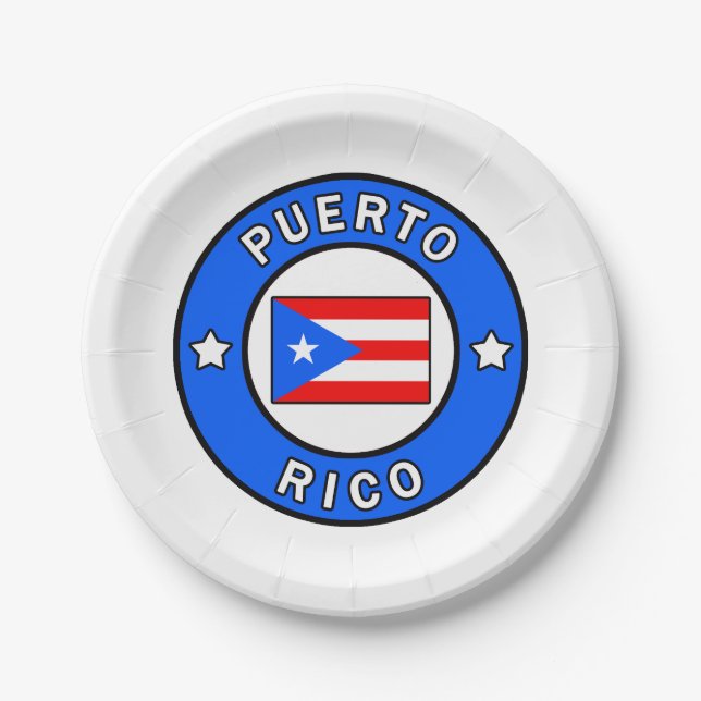 Puerto Rico Paper Plate (Front)
