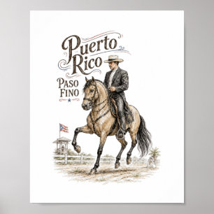 Puerto Rico Paso Fino Horse Art – Nuestra Herencia Poster