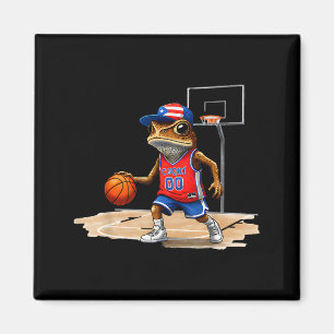 Puerto Rico Patriotic Flag Boricua Fun Basketball Magnet