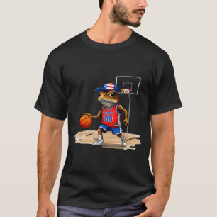 Puerto Rico Patriotic Flag Boricua Fun Basketball T-Shirt