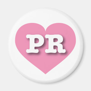 Puerto Rico Pink Heart - I love PR Magnet