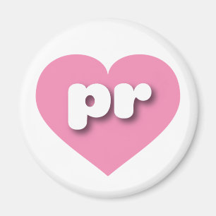 Puerto Rico Pink Heart - I love pr Magnet