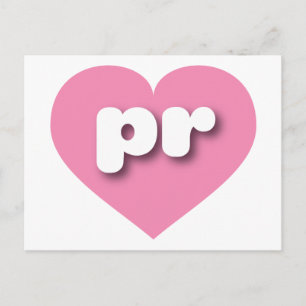 Puerto Rico Pink Heart - I love pr Postcard