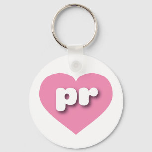 Puerto Rico pink heart - mini love Key Ring