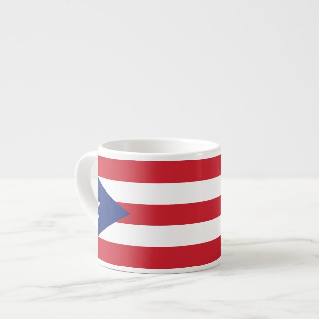Puerto Rico Plain Flag Espresso Cup (Front Left)