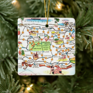 Puerto Rico Postcard Ceramic Ornament